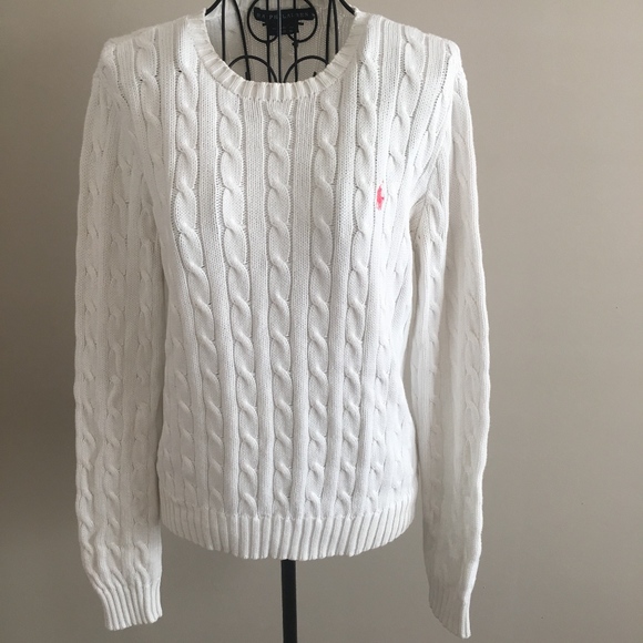 Ralph Lauren Sweaters - Ralph Lauren Cotton Cable Knit Sweater Embroidered